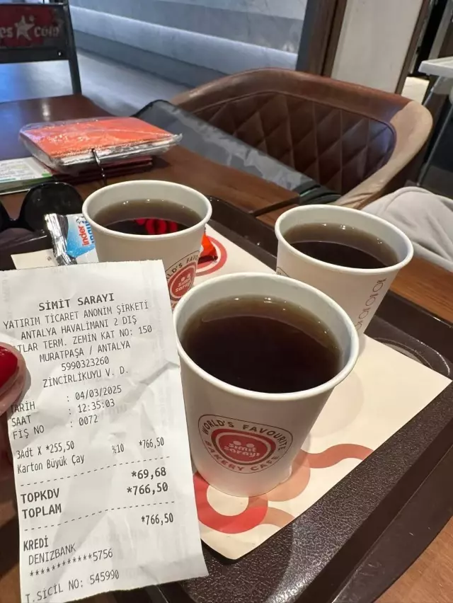 Those who saw the price of a cup of tea at Antalya Airport were astonished