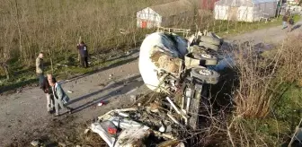 Ordu'da Beton Yüklü Mikserin Kaza Sonucu Devrilmesi: Sürücü Ağır Yaralı