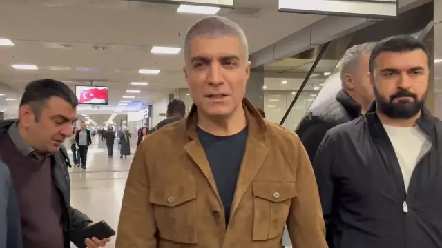 Özcan Deniz is giving a statement at Çağlayan Courthouse