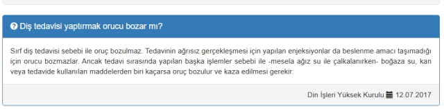 Kanal tedavisi orucu bozar mı?