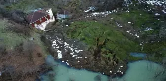 Sinop'ta yollar sular altında kaldı, devasa gölet oluştu