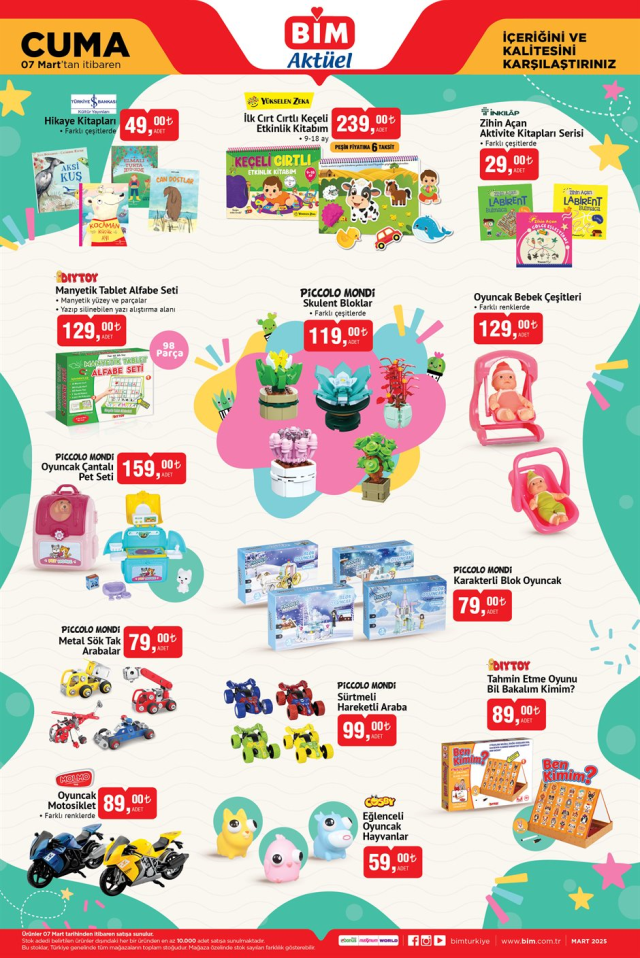 7 MART BİM 2025 KATALOĞU BİM'de indirimli ürünler neler? 7 Mart Cuma Bim'e hangi ürünler gelecek?
