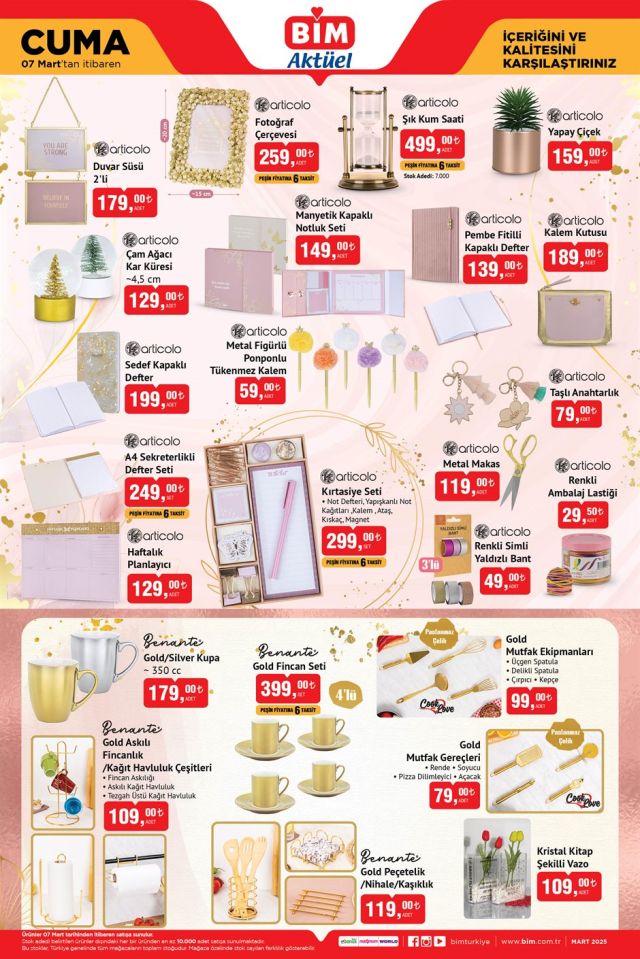 7 MART BİM 2025 KATALOĞU BİM'de indirimli ürünler neler? 7 Mart Cuma Bim'e hangi ürünler gelecek?