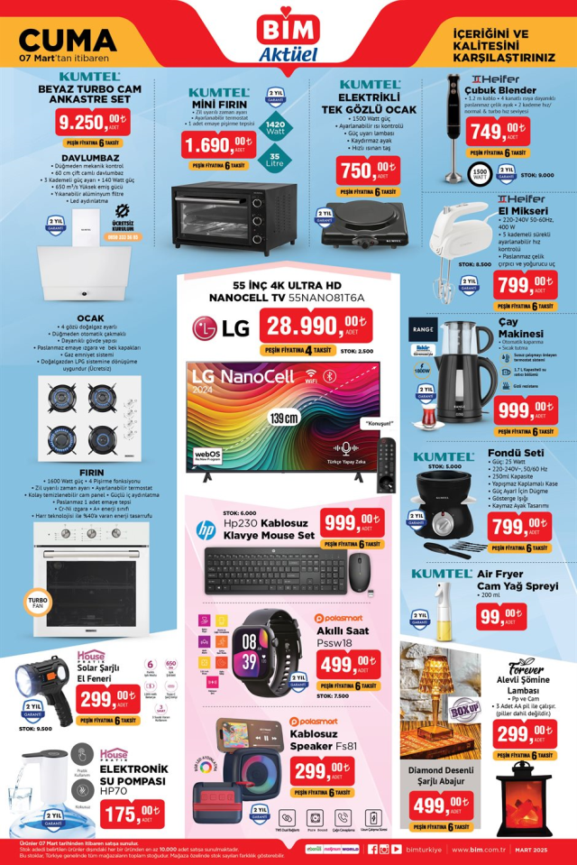 7 MART BİM 2025 KATALOĞU BİM'de indirimli ürünler neler? 7 Mart Cuma Bim'e hangi ürünler gelecek?