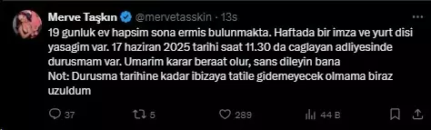 The house arrest of phenomenon Merve Taşkın has ended! She said she would leave Turkey, but...