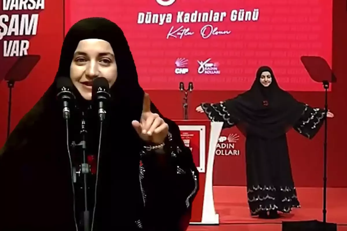 CHP'nin 8 Mart etkinliğine damga vuran an! Elindeki konuşma kağıdını yırttı