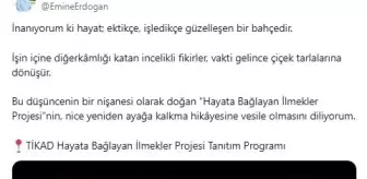 Emine Erdoğan'dan 'Hayata Bağlayan İlmekler' projesi paylaşımı