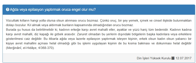 Kaş almak orucu bozar mı?