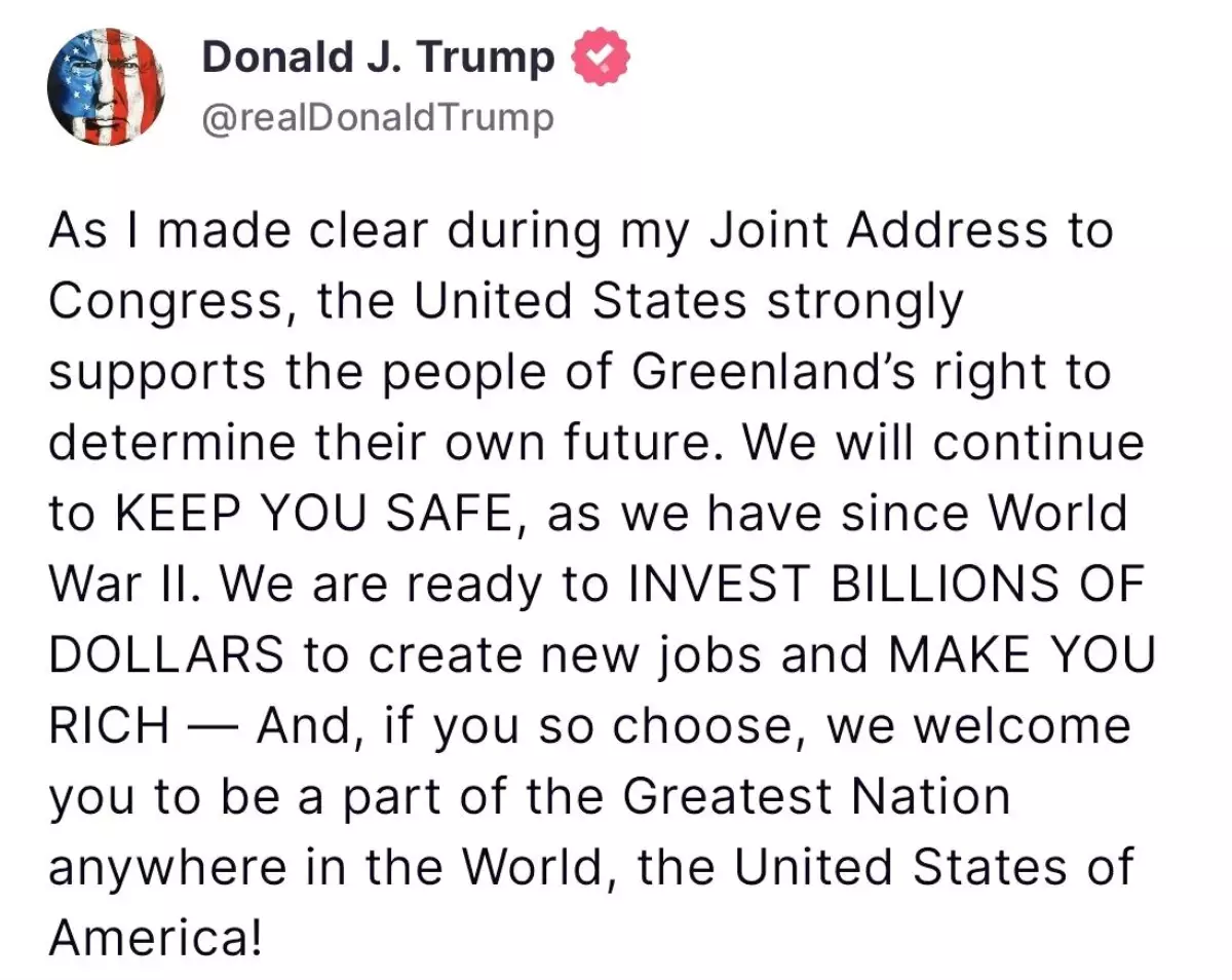 Trump'tan Grönland'a Davet: ABD'nin Bir Parçası Olun