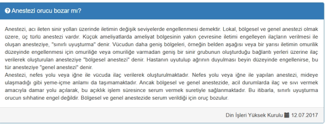 Lokal anestezi orucu bozar mı? Lokal anestezi orucu bozar mı?
