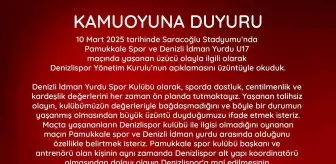 Denizli İdman Yurdu'ndan Pamukkale Spor Maçındaki Olaylara İlişkin Açıklama