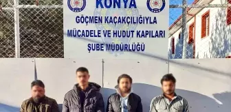 Konya'da Göçmen Kaçakçılığına Suçüstü: 4 Yabancı Yakalandı