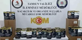 Samsun'da Kaçak Tütün ve Nargile Kömürü Operasyonu