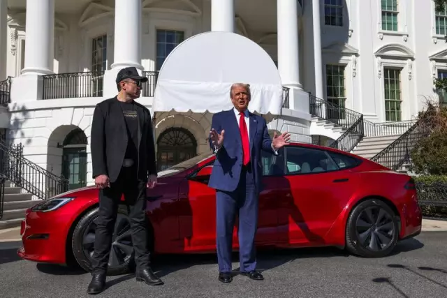 Trump bought a Tesla vehicle to support Elon Musk