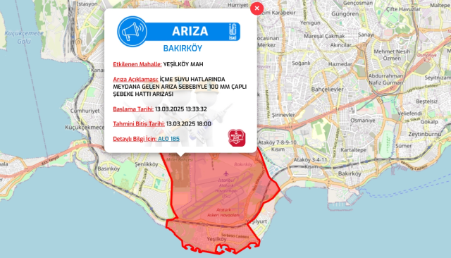 İstanbul BAKIRKÖY su kesintisi! 13-14 Mart İSKİ Bakırköy su kesintisi ne zaman bitecek, sular ne zaman gelecek?
