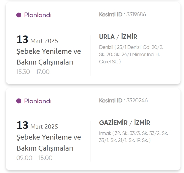 İzmir GEDİZ elektrik kesintisi! 13 Mart İzmir'de elektrik kesintisi ne zaman bitecek, elektrikler ne zaman gelecek?