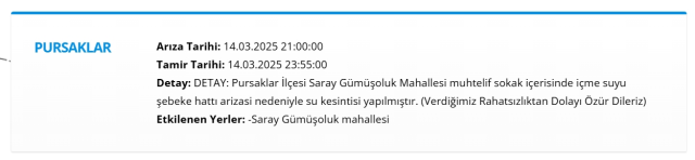 Ankara PURSAKLAR su kesintisi! 14-15 Mart ASKİ Pursaklar su kesintisi ne zaman bitecek, sular ne zaman gelecek? Ankara PURSAKLAR su kesintisi! 14-15 Mart ASKİ Pursaklar su kesintisi ne zaman bitecek, sular ne zaman gelecek?