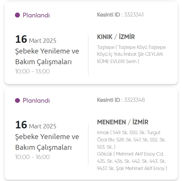 İzmir GEDİZ elektrik kesintisi! 16 Mart İzmir'de elektrik kesintisi ne zaman bitecek, elektrikler ne zaman gelecek?