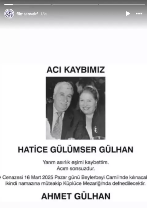 The star of Yeşilçam, Gülümser Gülhan, has passed away