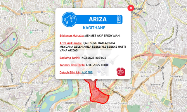 İstanbul KAĞITHANE su kesintisi! 17-18 Mart İSKİ Kağıthane su kesintisi ne zaman bitecek, sular ne zaman gelecek?