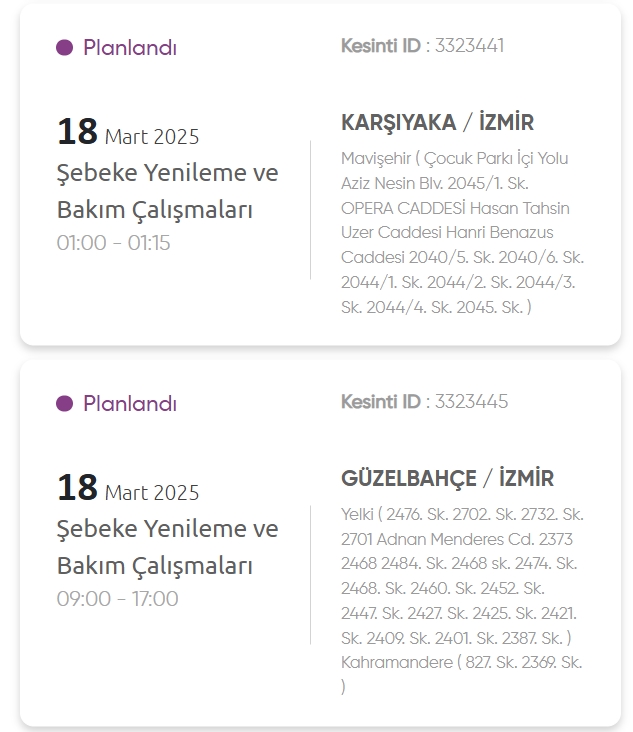 İzmir GEDİZ elektrik kesintisi! 18 Mart İzmir'de elektrik kesintisi ne zaman bitecek, elektrikler ne zaman gelecek?