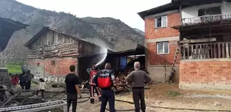 Bolu'da Odunlukta Yangın Çıktı, Büyümeden Söndürüldü