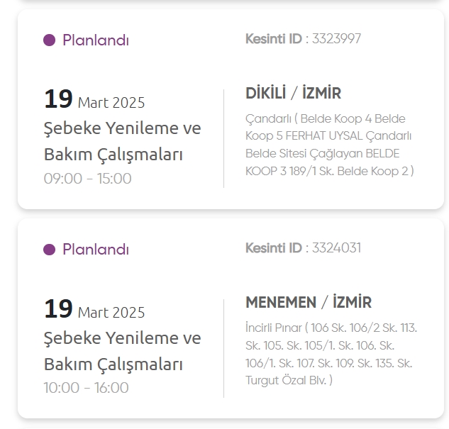 İzmir GEDİZ elektrik kesintisi! 19 Mart İzmir'de elektrik kesintisi ne zaman bitecek, elektrikler ne zaman gelecek?