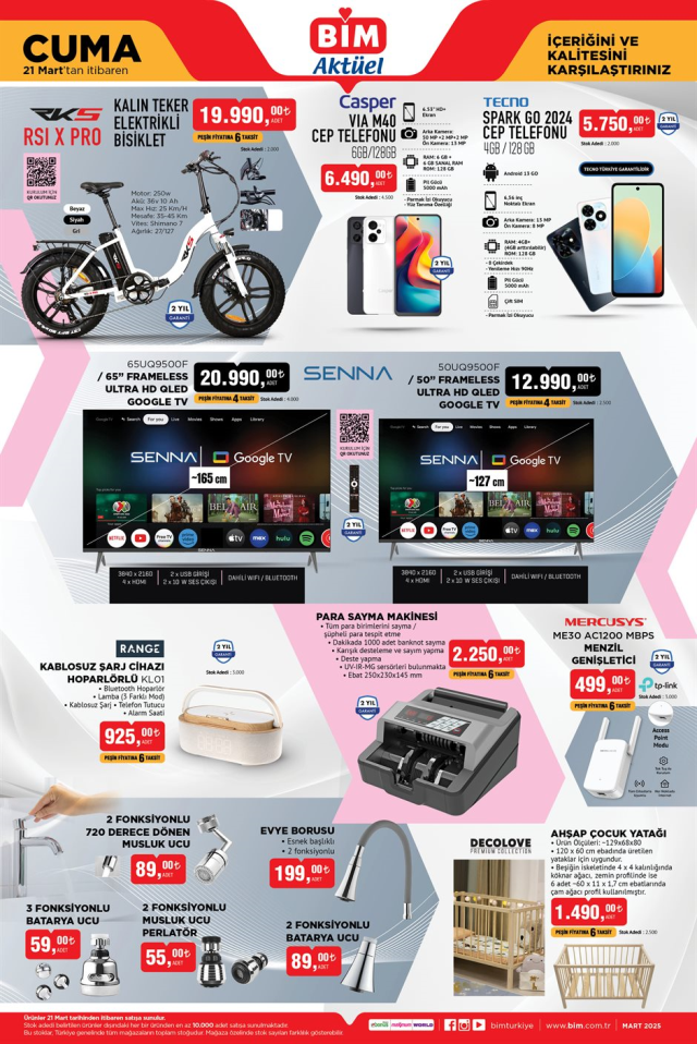 21 MART BİM KATALOĞU || BİM 21 Mart 2025 kataloğunda hangi ürünler var?