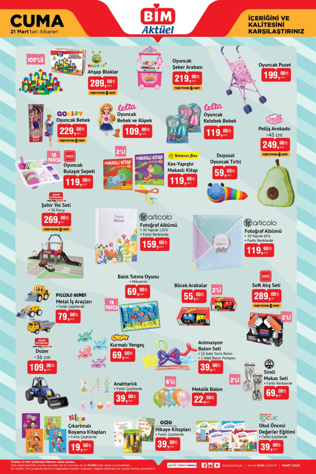 21 MART BİM KATALOĞU || BİM 21 Mart 2025 kataloğunda hangi ürünler var?