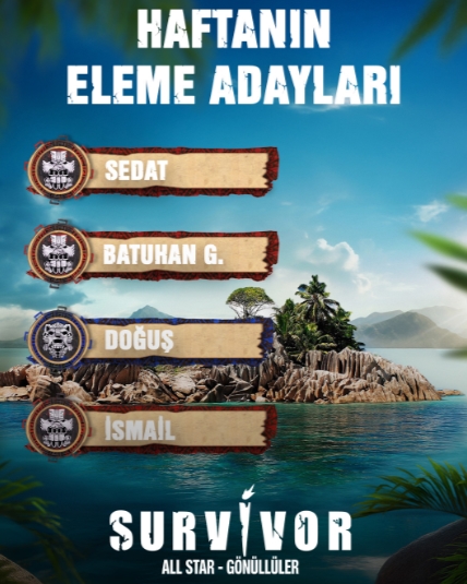 Survivor eleme adayları kim? 23 Mart Cuma Survivor'da potada kimler var? Survivor eleme adayları kim? 23 Mart Cuma Survivor'da potada kimler var?