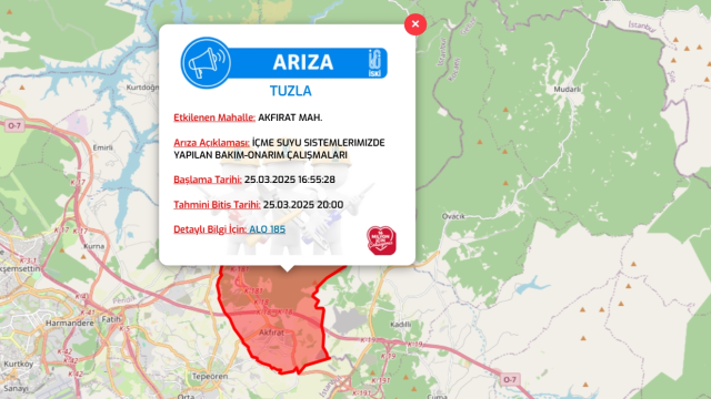 İstanbul TUZLA su kesintisi! 25-26 Mart İSKİ Tuzla su kesintisi ne zaman bitecek, sular ne zaman gelecek?