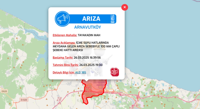 İstanbul ARNAVUTKÖY su kesintisi! 26-27 Mart İSKİ Arnavutköy su kesintisi ne zaman bitecek, sular ne zaman gelecek?