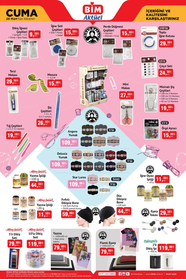 28 MART BİM KATALOĞU || BİM 28 Mart 2025 kataloğunda hangi ürünler var?