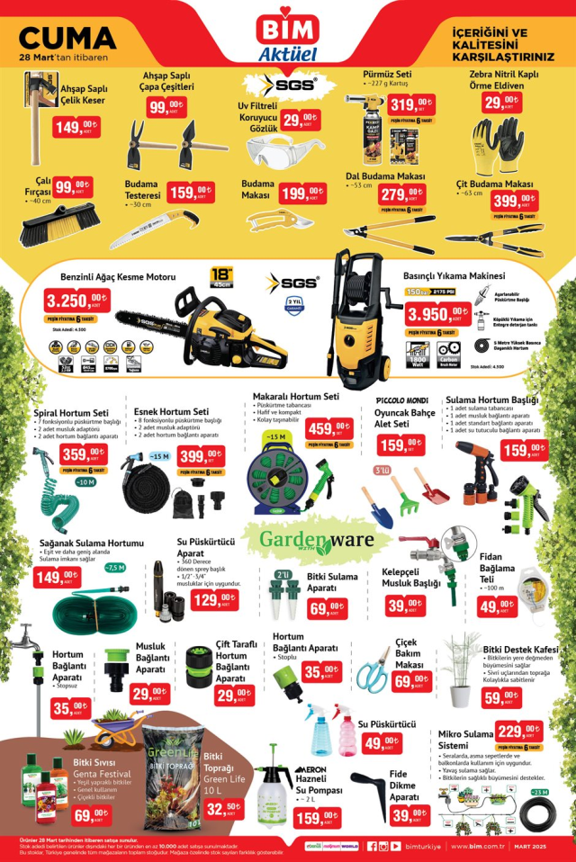 28 MART BİM KATALOĞU || BİM 28 Mart 2025 kataloğunda hangi ürünler var?
