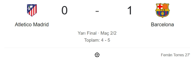 Atletico Madrid Barcelona maçı kaç kaç, bitti mi? MAÇ SONUCU! Atletico Madrid Barcelona golleri kim attı, canlı maç anlatımı!