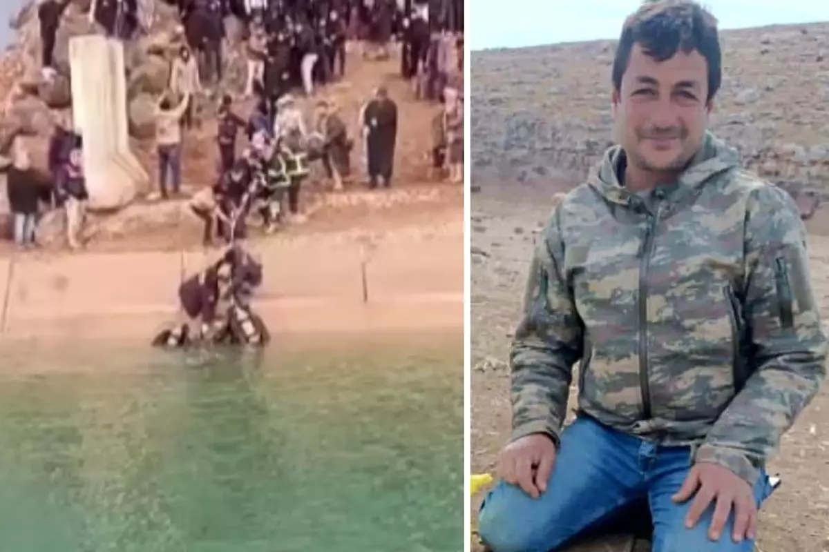 Kayganlaşan yol sonu oldu, çoban eşeğiyle sulama kanalına düştü
