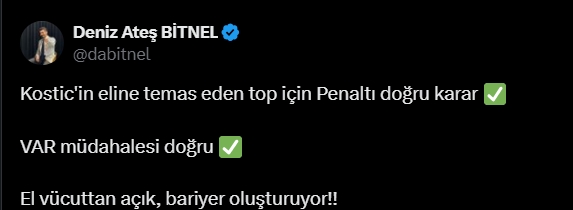 Yakın mesafeden çarpan top penaltı olur mu, Kostic'e verilen penaltı doğru mu (Hakem yorumları)