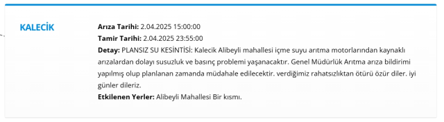 ASKİ Ankara su kesintisi! 3-4 Nisan Ankara'da su kesintisi ne zaman bitecek, sular ne zaman gelecek?