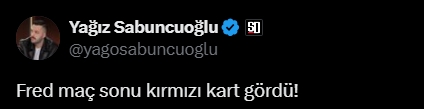 Fred kırmızı kart mı gördü? Fred neden kırmızı kart gördü, Trabzonspor maçında cezalı mı?