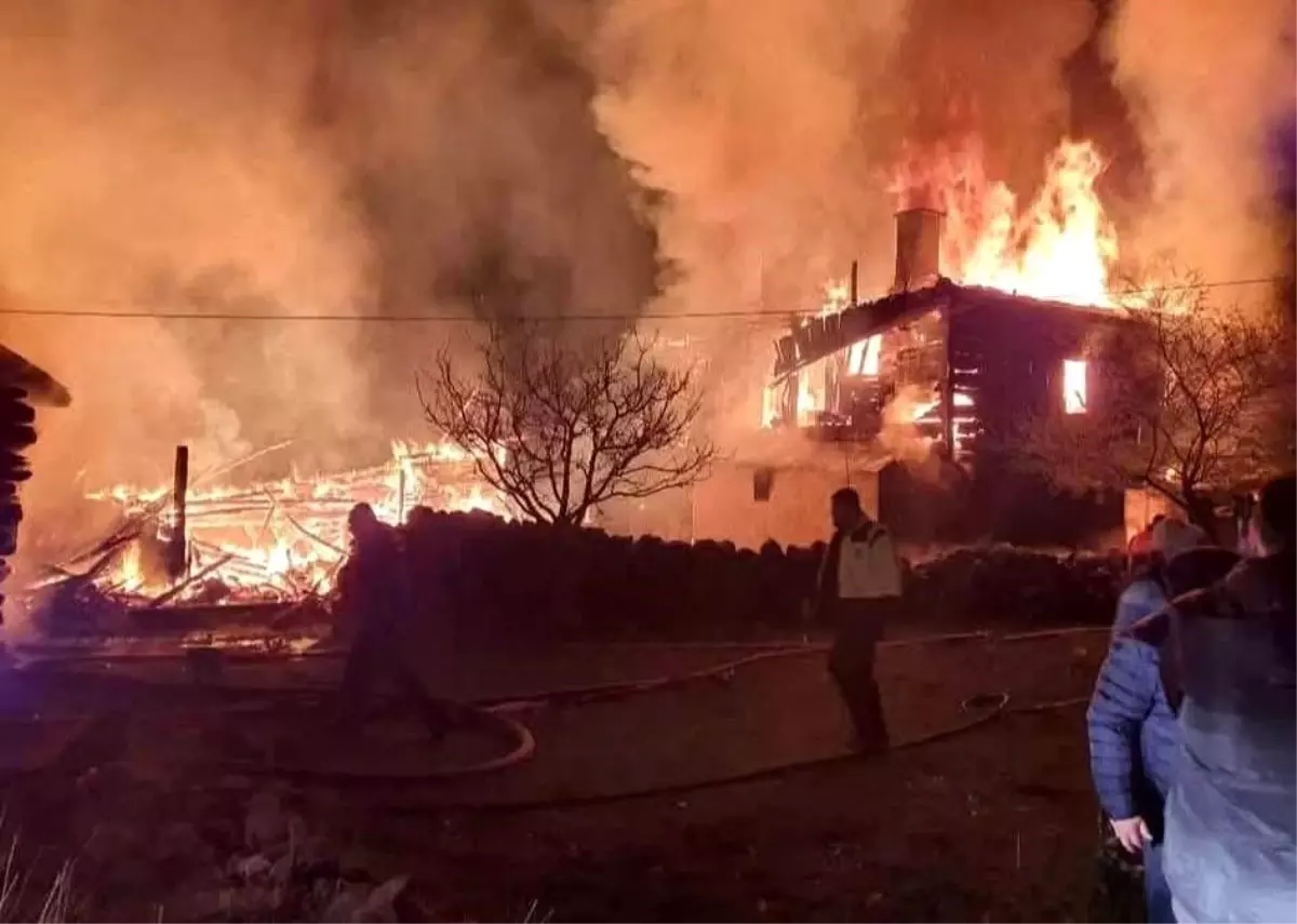 Ankara'nın Çamlıdere İlçesinde Yangın: 4 Ev ve 2 Samanlık Yok Oldu