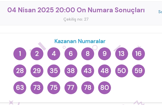 On Numara çekiliş sonuçları açıklandı! On Numara sonuçları saat kaçta? On Numara CANLI izle! Bugün kazanan numaralar neler 4 Nisan Cuma ?