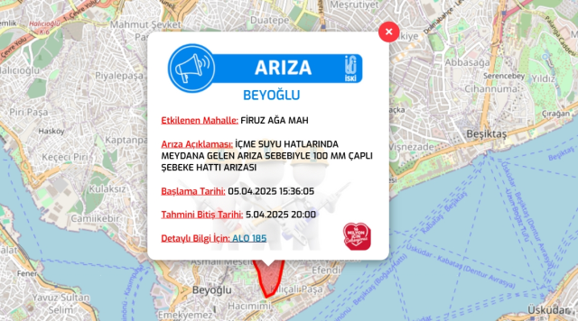 İstanbul BEYOĞLU su kesintisi! 5-6 Nisan İSKİ Beyoğlu su kesintisi ne zaman bitecek, sular ne zaman gelecek?
