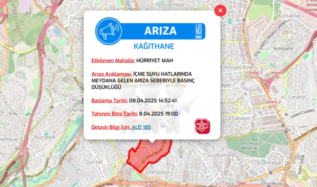 İstanbul KAĞITHANE su kesintisi! 8-9 Nisan İSKİ Kağıthane su kesintisi ne zaman bitecek, sular ne zaman gelecek?