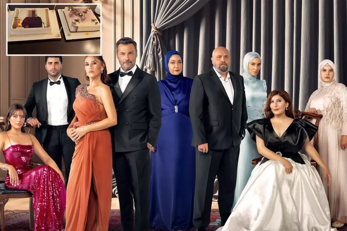 Kızılcık Şerbeti'nin Pembe'si diziden ayrılıyor! Ekip arkadaşları pasta keserek veda etti