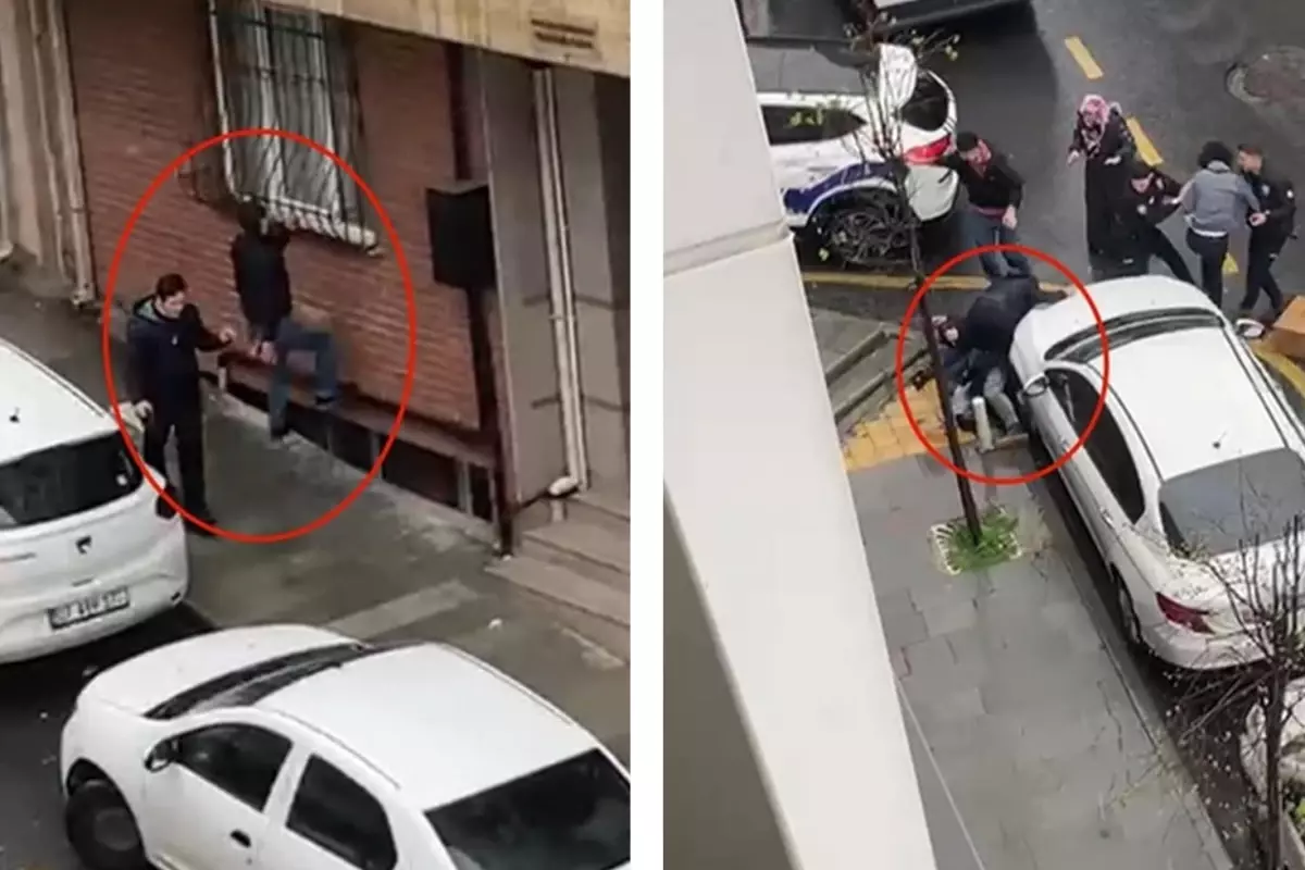 'Balkona neden izmarit attınız' dediler, kaldırım taşıyla saldırdılar