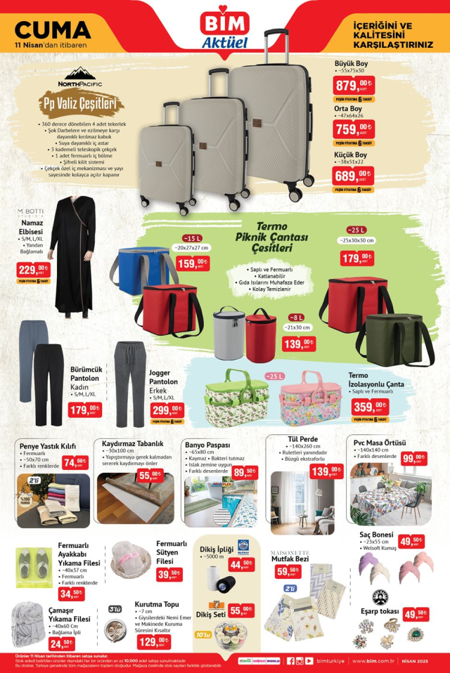 BİM 11 Nisan Cuma aktüel kataloğunda bu hafta hangi ürünler satışa çıkacak?