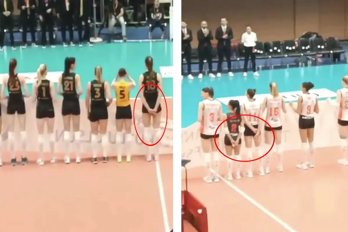 İlkin Aydın'ın ardından 3 voleybolcu daha polis pankartını tutmadı