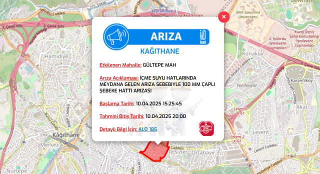 İstanbul KAĞITHANE su kesintisi! 10-11 Nisan İSKİ Kağıthane su kesintisi ne zaman bitecek, sular ne zaman gelecek?