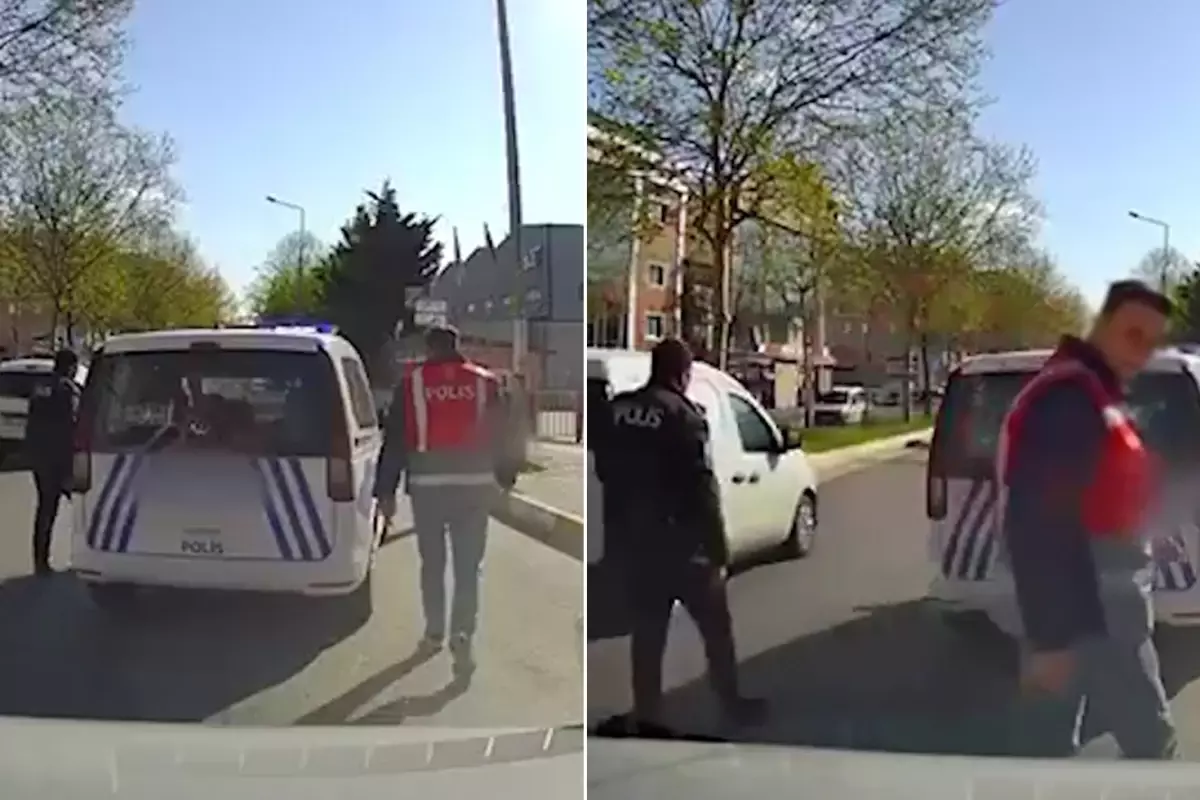 Polislerden yolunu kestikleri kuryeye: Kafam bozuk zaten, senin kafana sıkarım