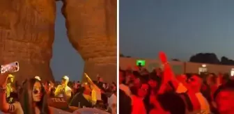 Suudi Arabistan'dan dikkat çeken parti görüntüleri! Yapıldığı yer de bir o kadar ilginç